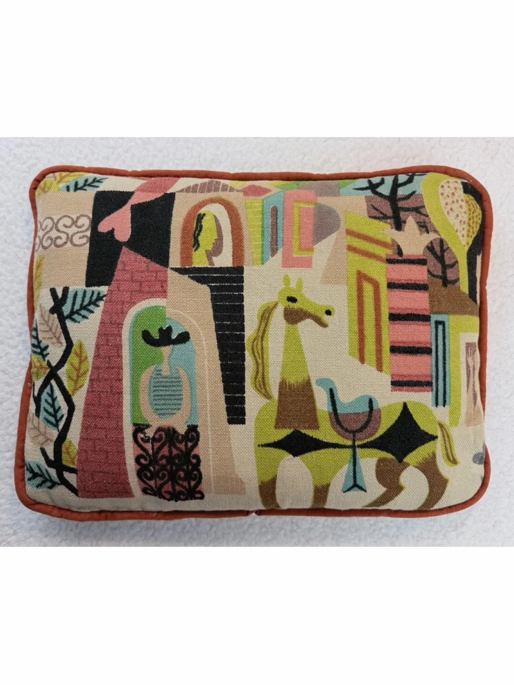 Mid-Century Modern Colorful Decorative Accent Throw Pillow, OS